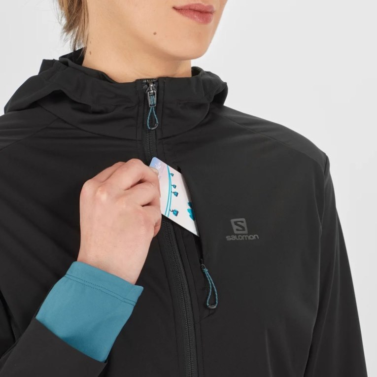 Black Salomon Light Women's Shell Jackets | IE DS7106